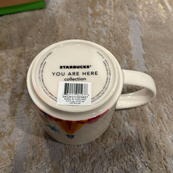STARBUCKS Collectible You Are Here Series Florida Coffee Mug Blue Pink Orange - Picture 6 of 7